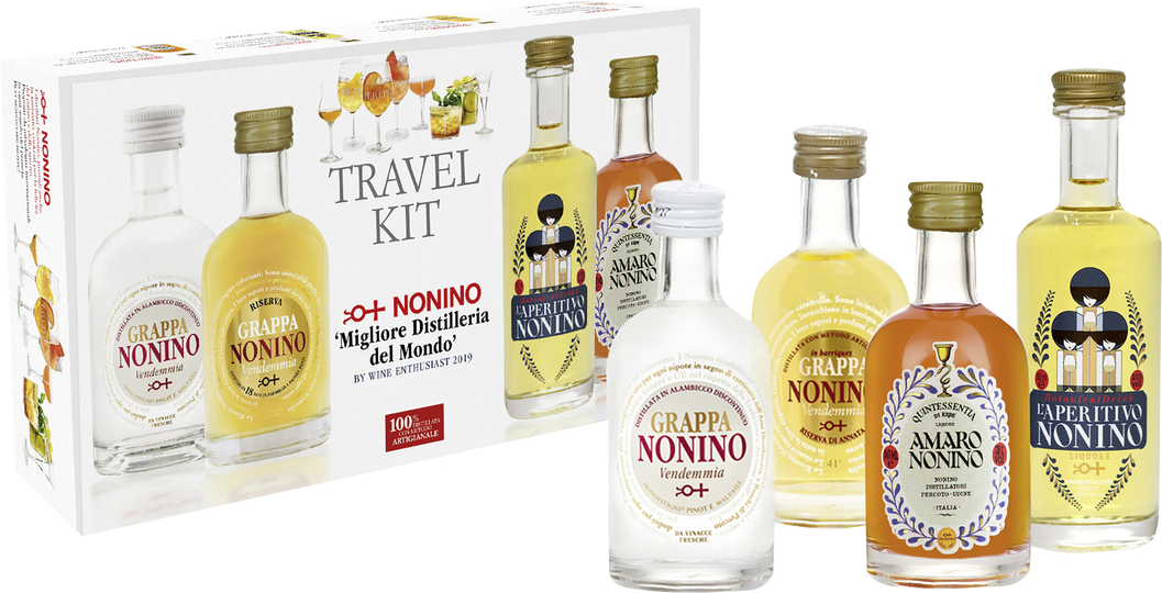 Nonino Distillatori Nonino Travel Kit 4x0,05l 0,5l 